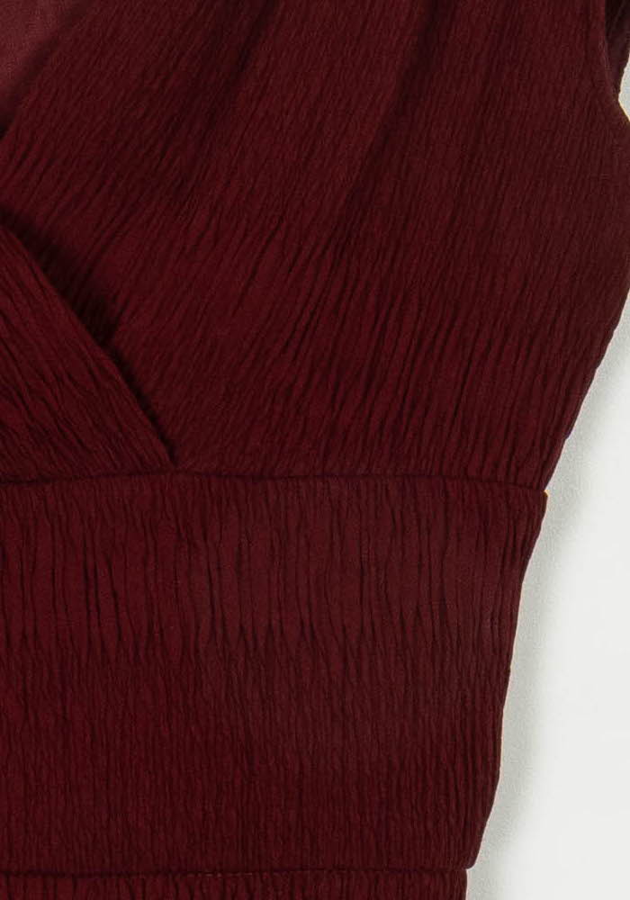 Robe Courte Bordeaux - Taille M/38 de la marque Maje | PARAD117852 - Vendu par Paradigme - Image 3