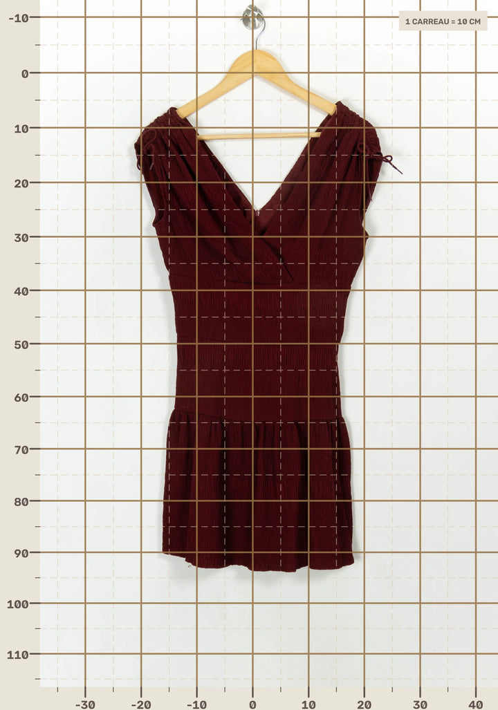 Robe Courte Bordeaux - Taille M/38 de la marque Maje | PARAD117852 - Vendu par Paradigme - Image 4