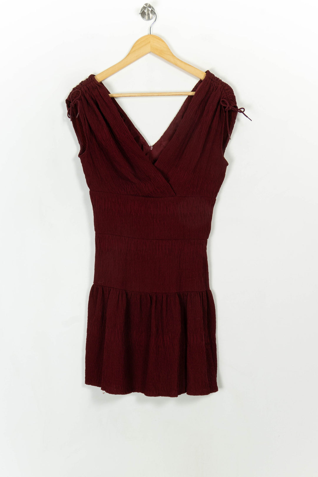 Robe Courte Bordeaux - Taille M/38 de la marque Maje | PARAD117852 - Vendu par Paradigme - Image 2