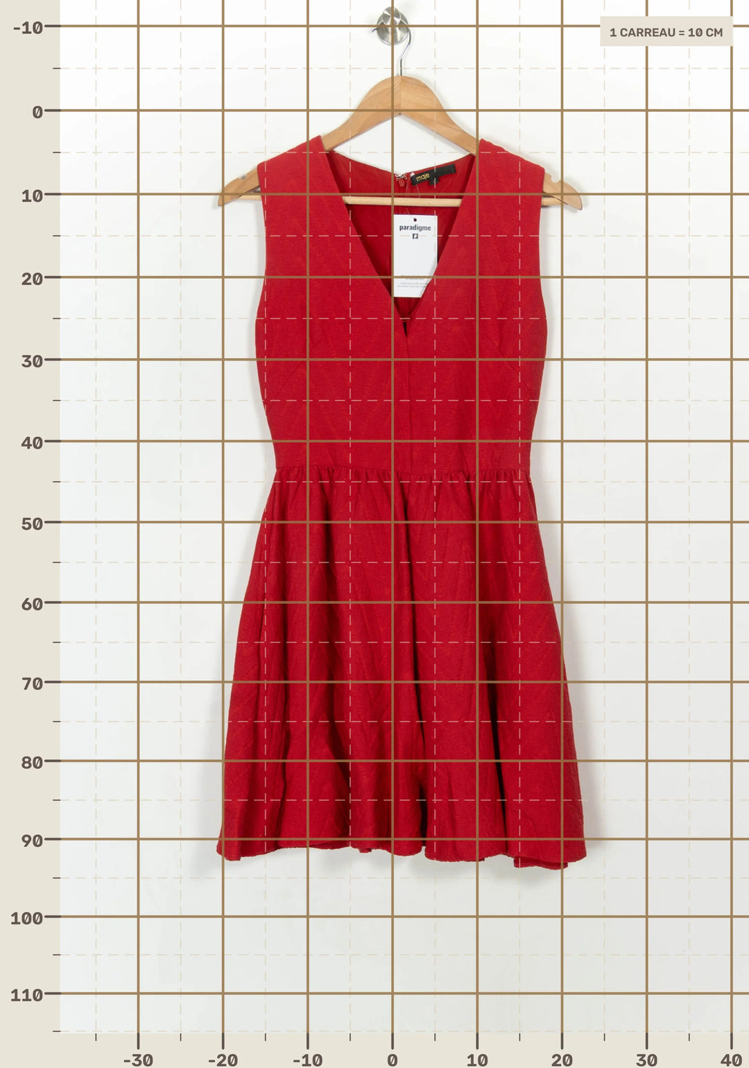 Robe Évasée Rouge - Taille S/36 de la marque Maje | PARAD117853 - Vendu par Paradigme - Image 4