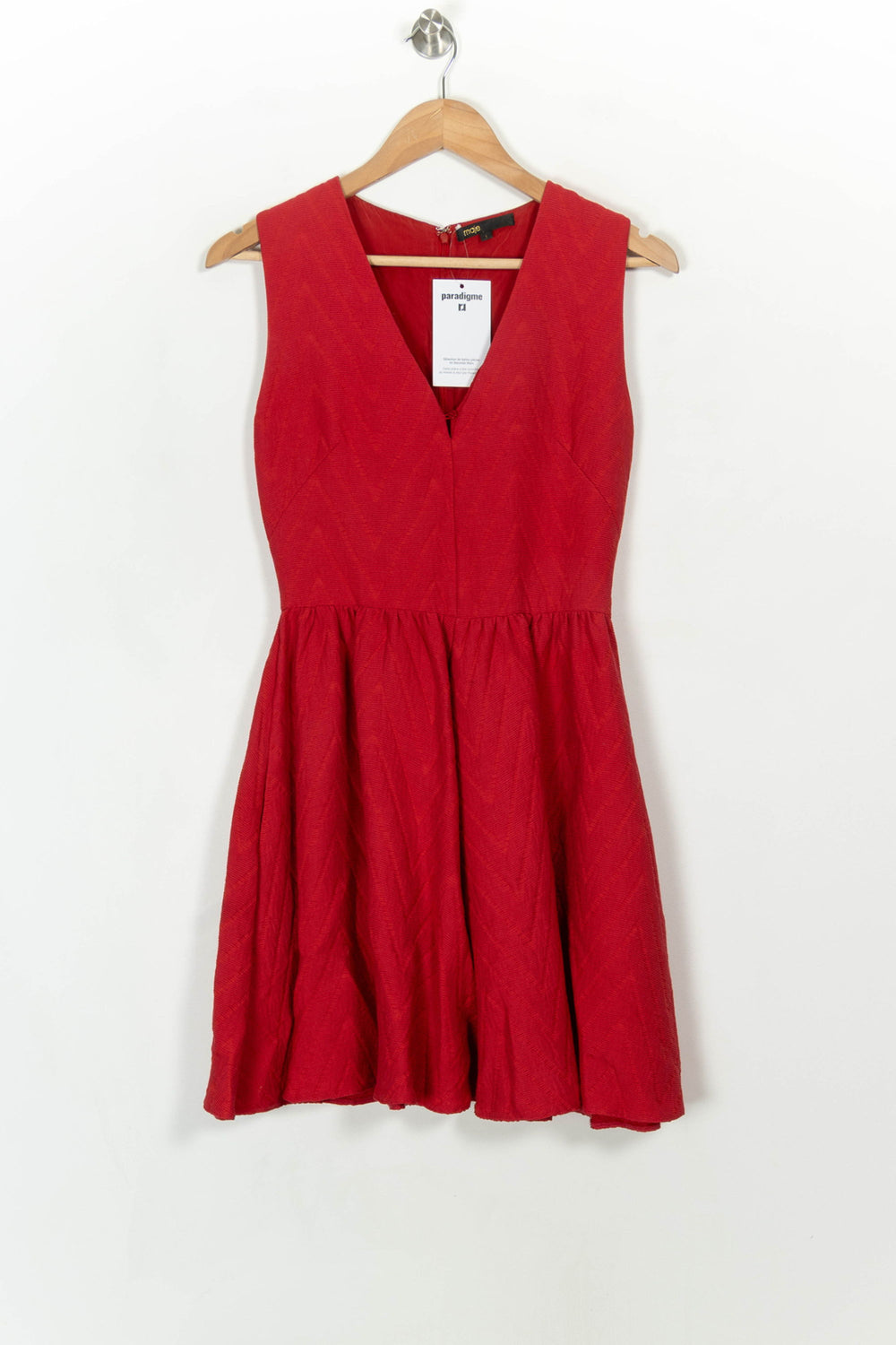 Robe Évasée Rouge - Taille S/36 de la marque Maje | PARAD117853 - Vendu par Paradigme - Image 2