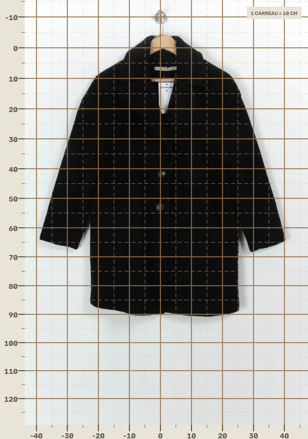 Manteau Noir - Taille S/36 de la marque La Fée Maraboutée | PARAD117855 - Vendu par Paradigme - Image 4