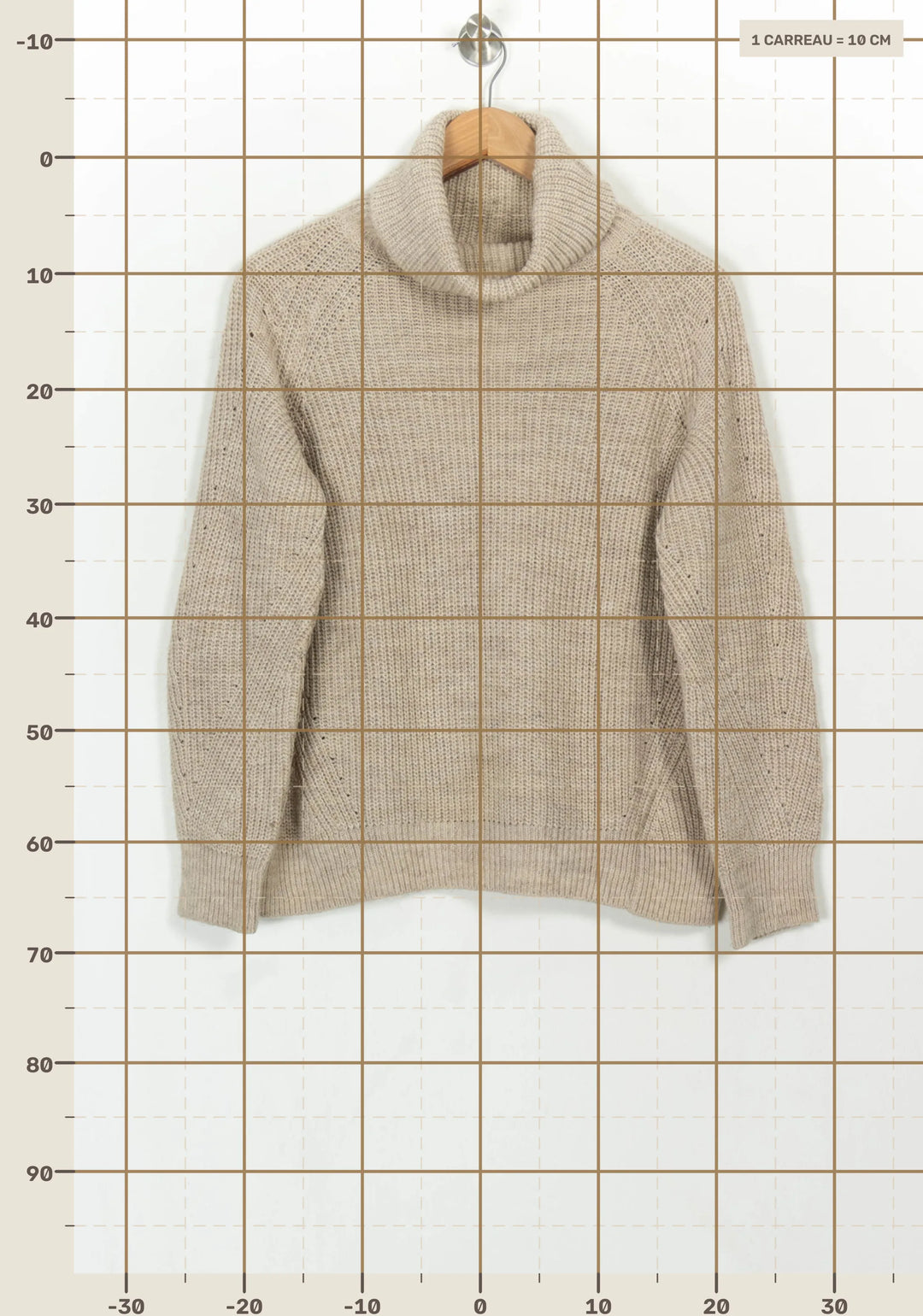 Pull Col Roulé Beige - Taille M/38 de la marque La Fée Maraboutée | PARAD117857 - Vendu par Paradigme - Image 4