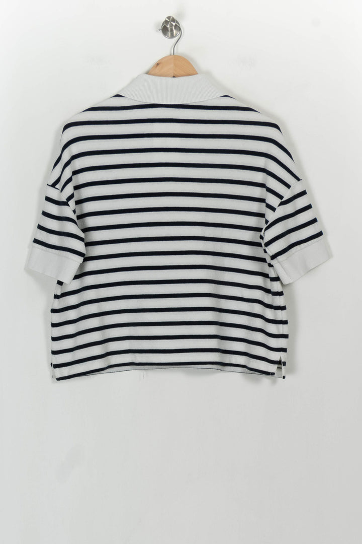 Polo Rayé Blanc et Noir - Taille S/36 de la marque Caroll | PARAD117860 - Vendu par Paradigme - Image 5