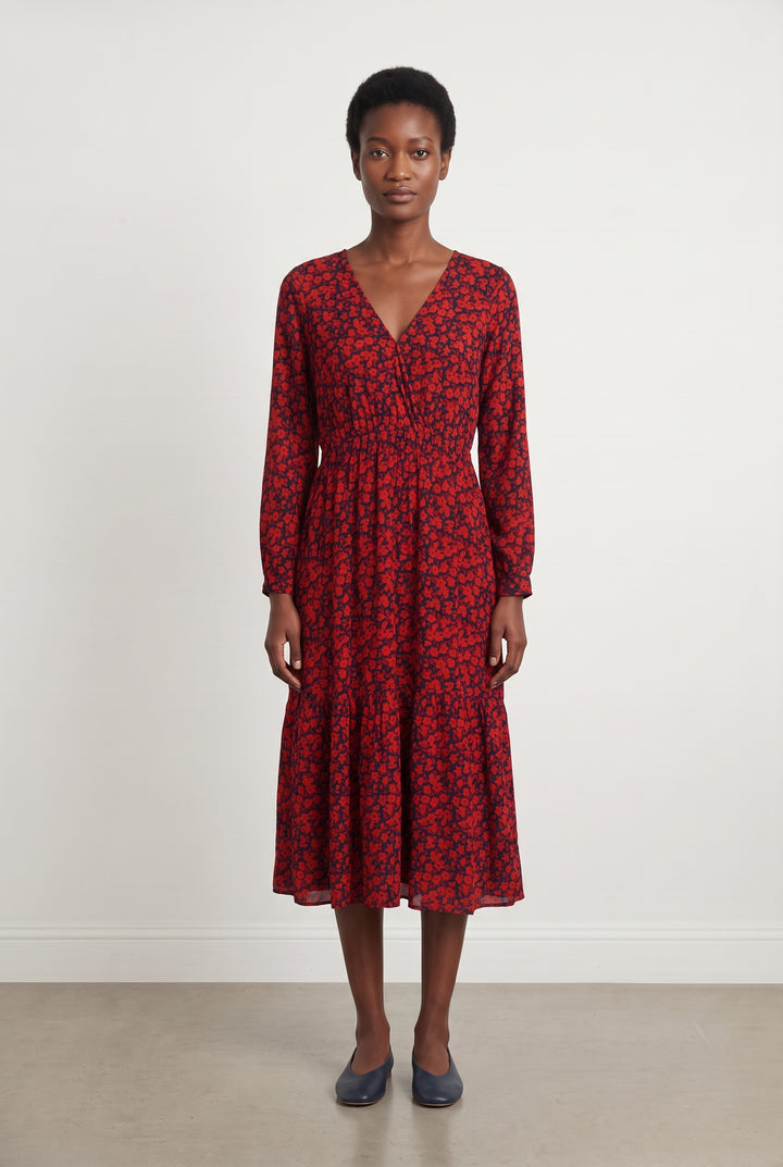 Robe Longue Rouge et Noire - Taille M/38 de la marque Garance Paris | PARAD117862 - Vendu par Paradigme - Image 1