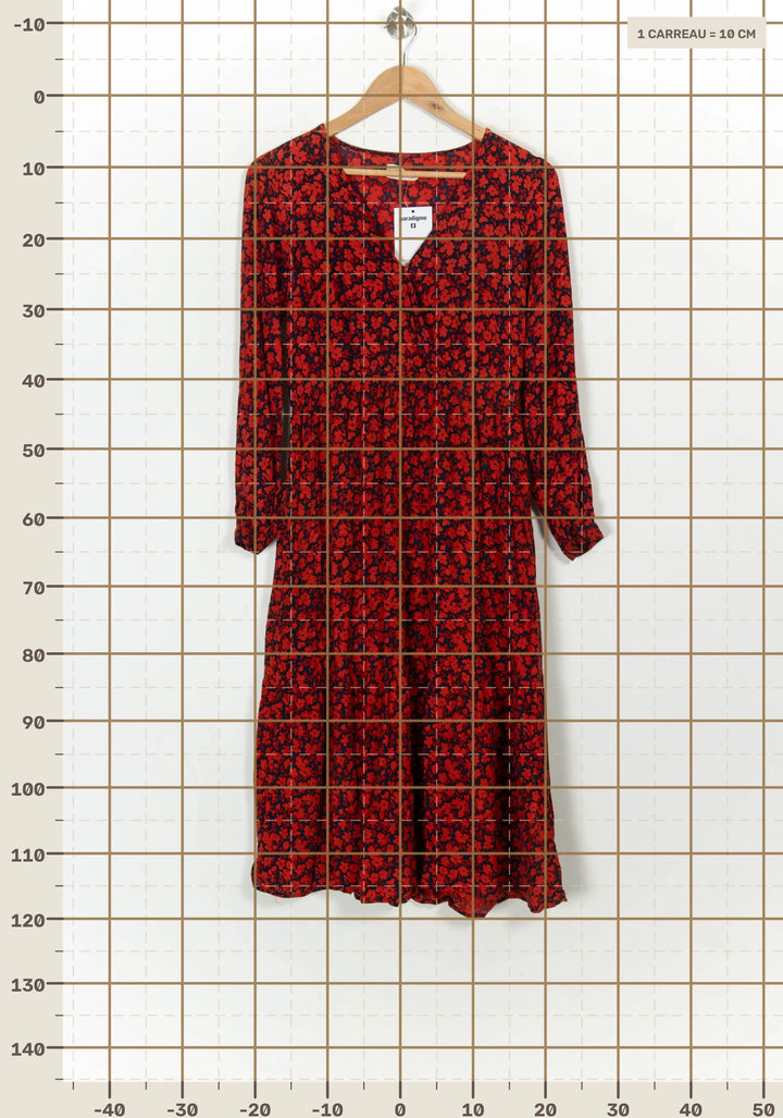 Robe Longue Rouge et Noire - Taille M/38 de la marque Garance Paris | PARAD117862 - Vendu par Paradigme - Image 4