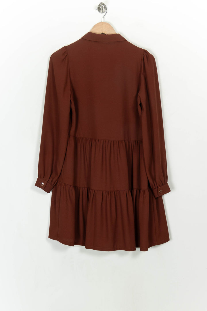 Robe Chemise Marron - Taille XS/34 de la marque Petite Mendigote | PARAD117863 - Vendu par Paradigme - Image 5