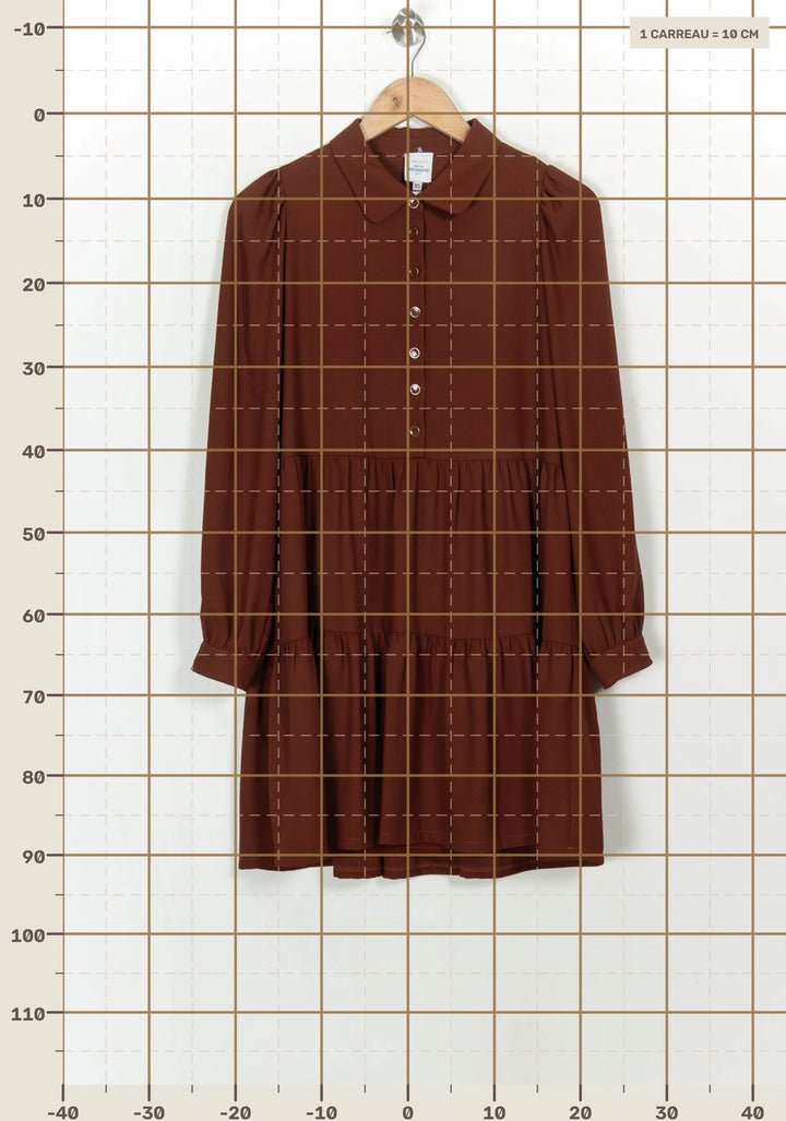 Robe Chemise Marron - Taille XS/34 de la marque Petite Mendigote | PARAD117863 - Vendu par Paradigme - Image 4