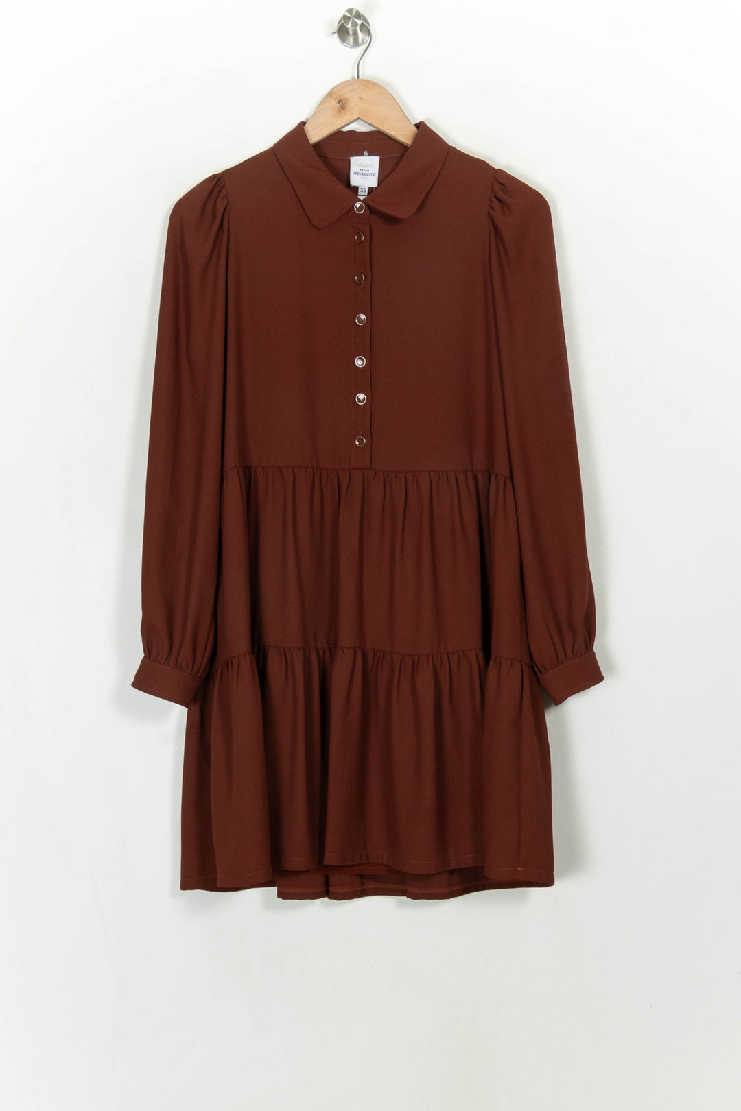 Robe Chemise Marron - Taille XS/34 de la marque Petite Mendigote | PARAD117863 - Vendu par Paradigme - Image 2