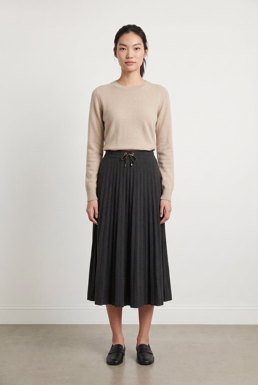 Jupe Plissée Grise - Taille S/36 de la marque I.Code | PARAD117864 - Vendu par Paradigme - Image 1