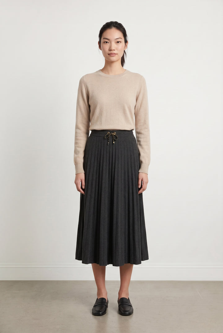 Jupe Plissée Grise - Taille S/36 de la marque I.Code | PARAD117864 - Vendu par Paradigme - Image 1