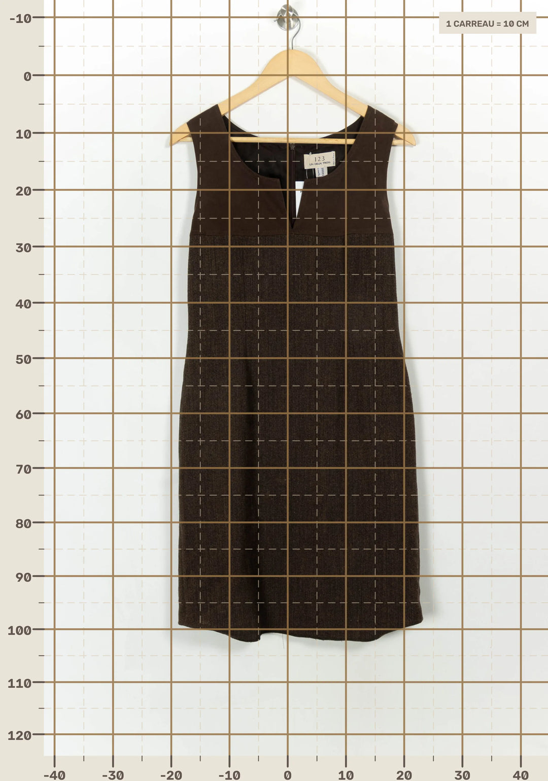 Robe Sans Manches Marron - Taille L/40 de la marque Maison 123 | PARAD117865 - Vendu par Paradigme - Image 4