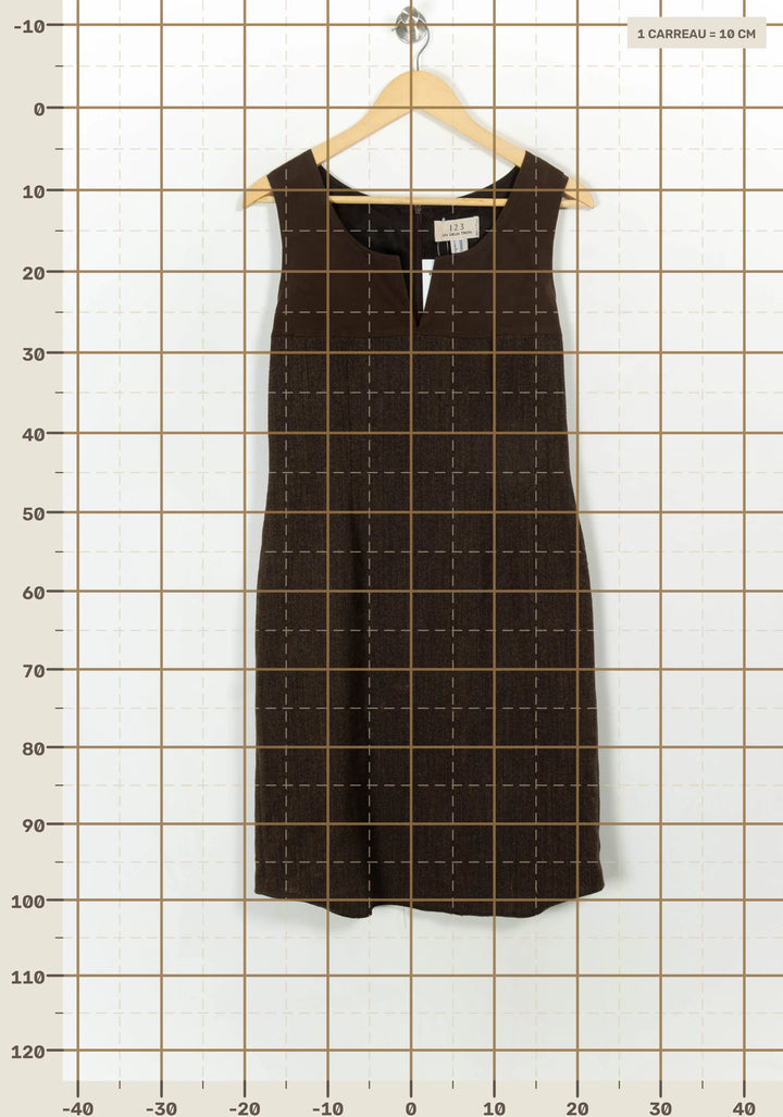 Robe Sans Manches Marron - Taille L/40 de la marque Maison 123 | PARAD117865 - Vendu par Paradigme - Image 4
