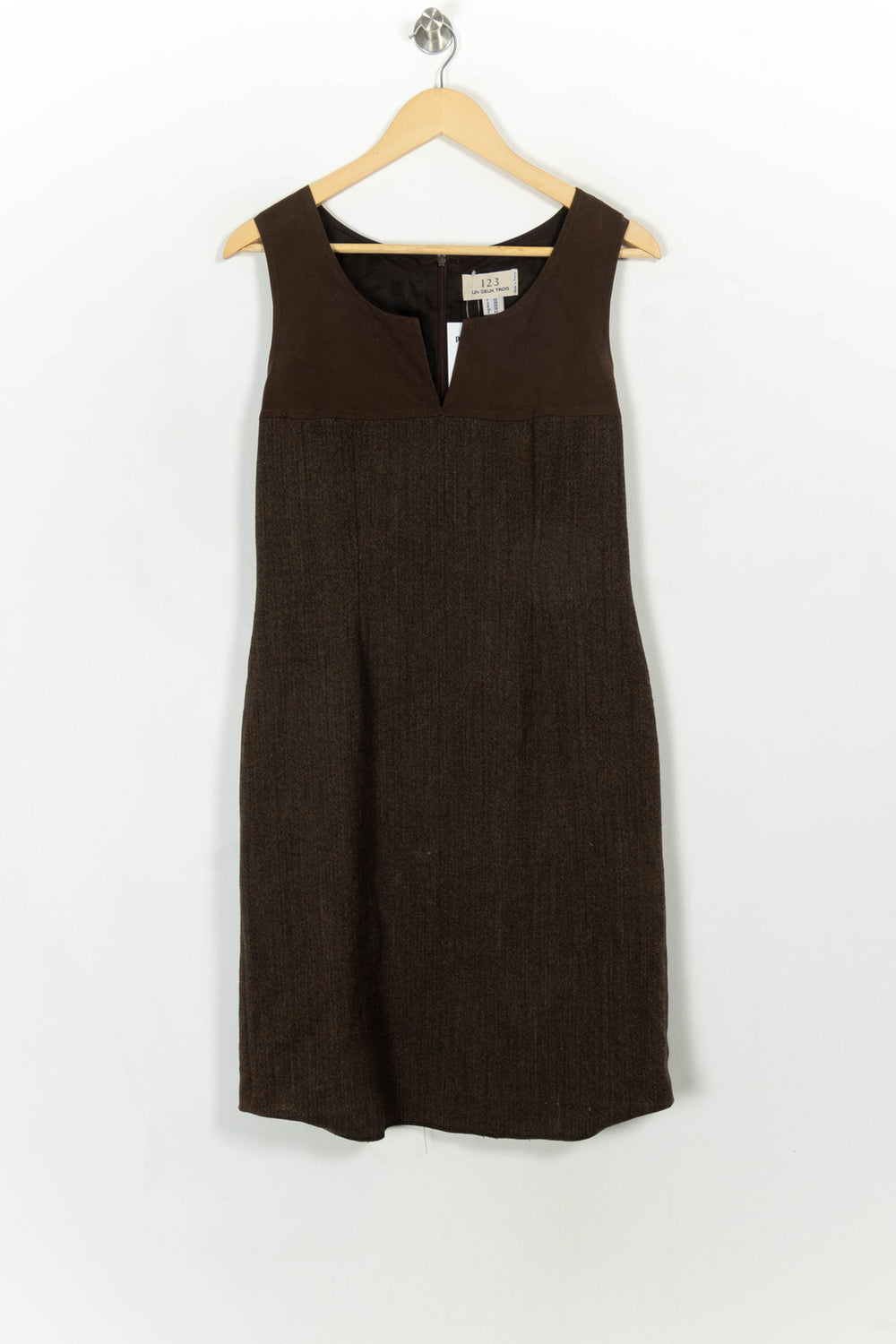 Robe Sans Manches Marron - Taille L/40 de la marque Maison 123 | PARAD117865 - Vendu par Paradigme - Image 2