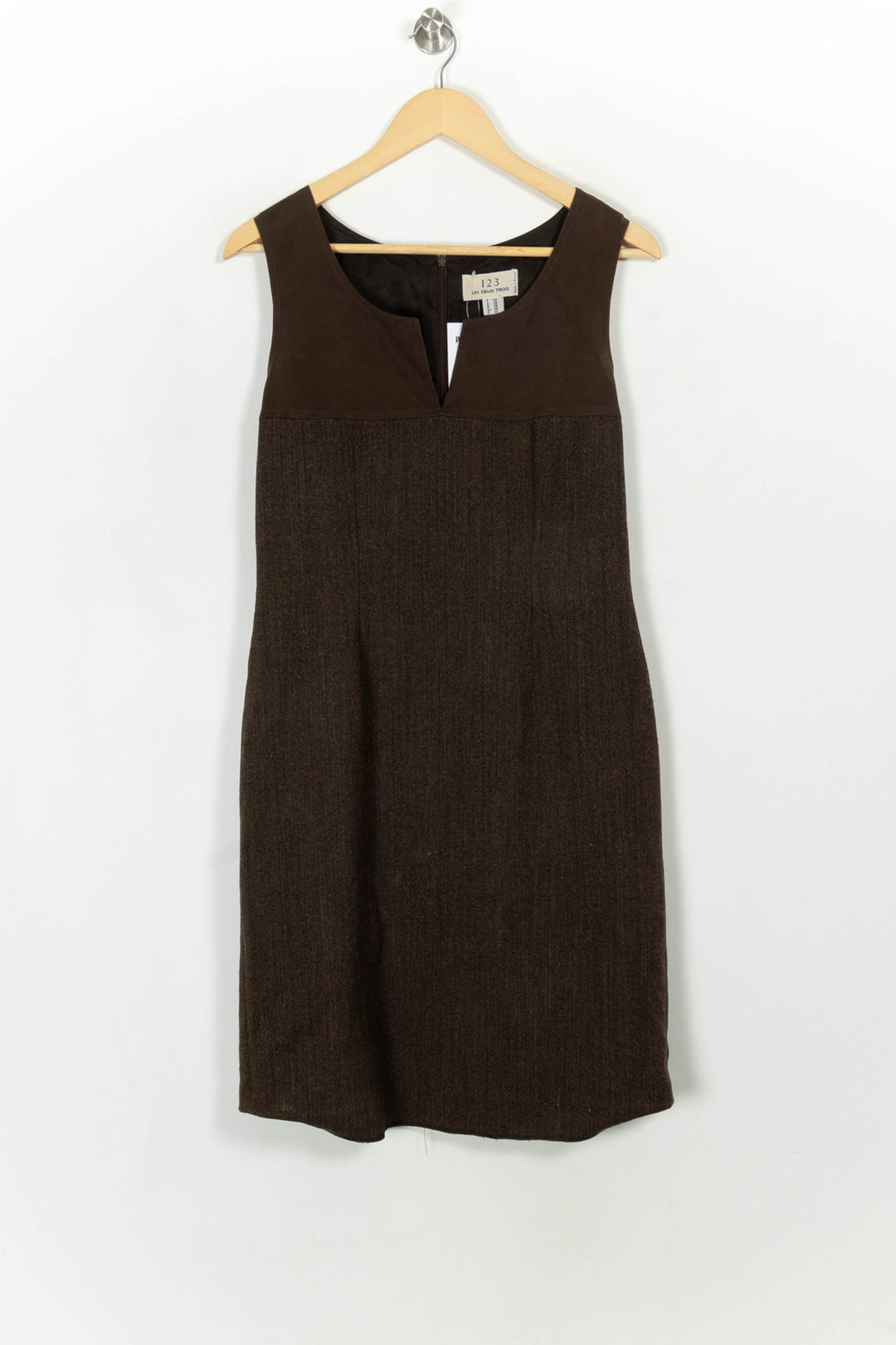 Robe Sans Manches Marron - Taille L/40 de la marque Maison 123 | PARAD117865 - Vendu par Paradigme - Image 2