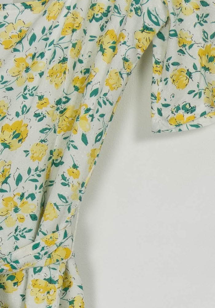 Robe Longue Jaune et Blanche - Taille XS/34 de la marque Petite Mendigote | PARAD117866 - Vendu par Paradigme - Image 3