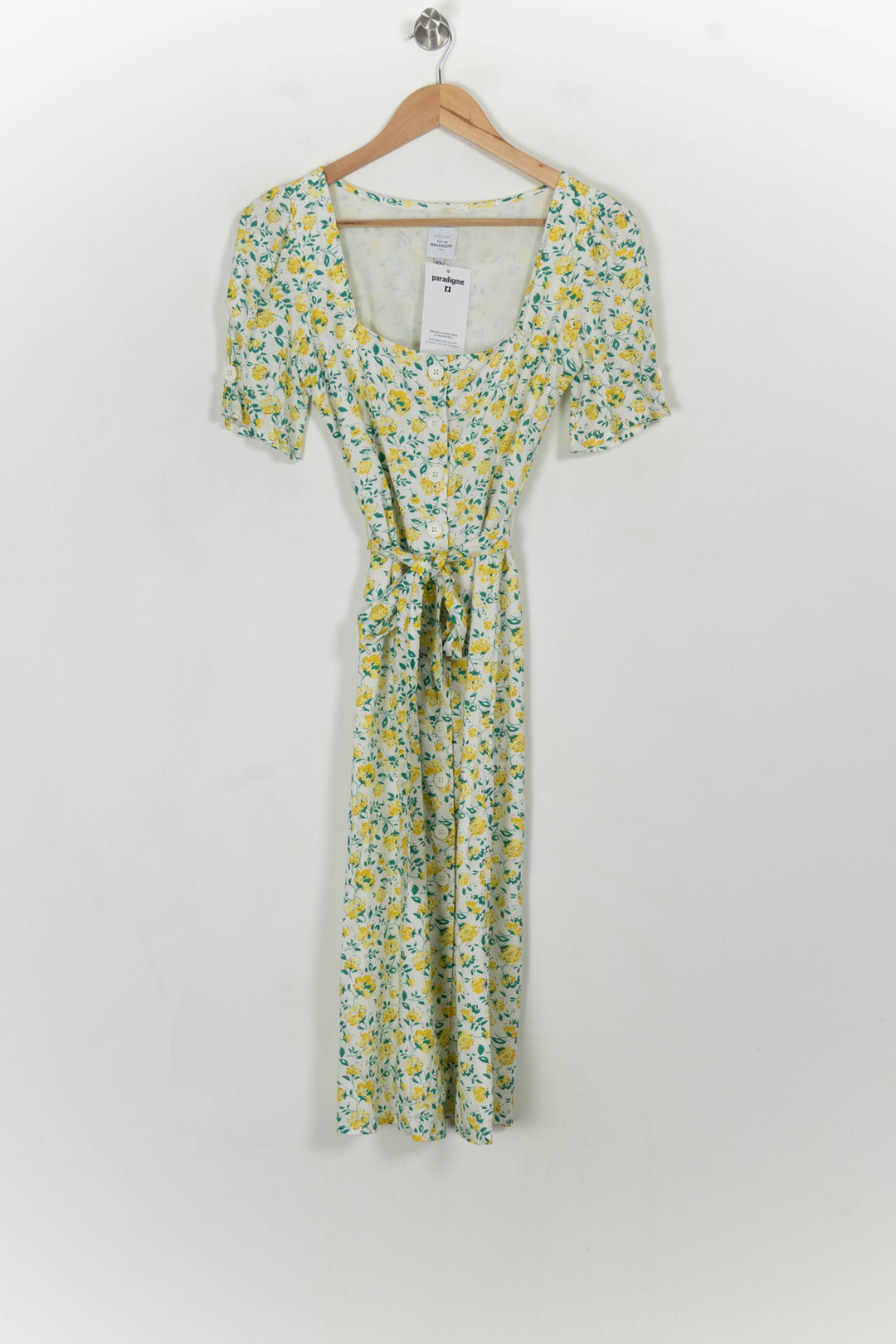 Robe Longue Jaune et Blanche - Taille XS/34 de la marque Petite Mendigote | PARAD117866 - Vendu par Paradigme - Image 2