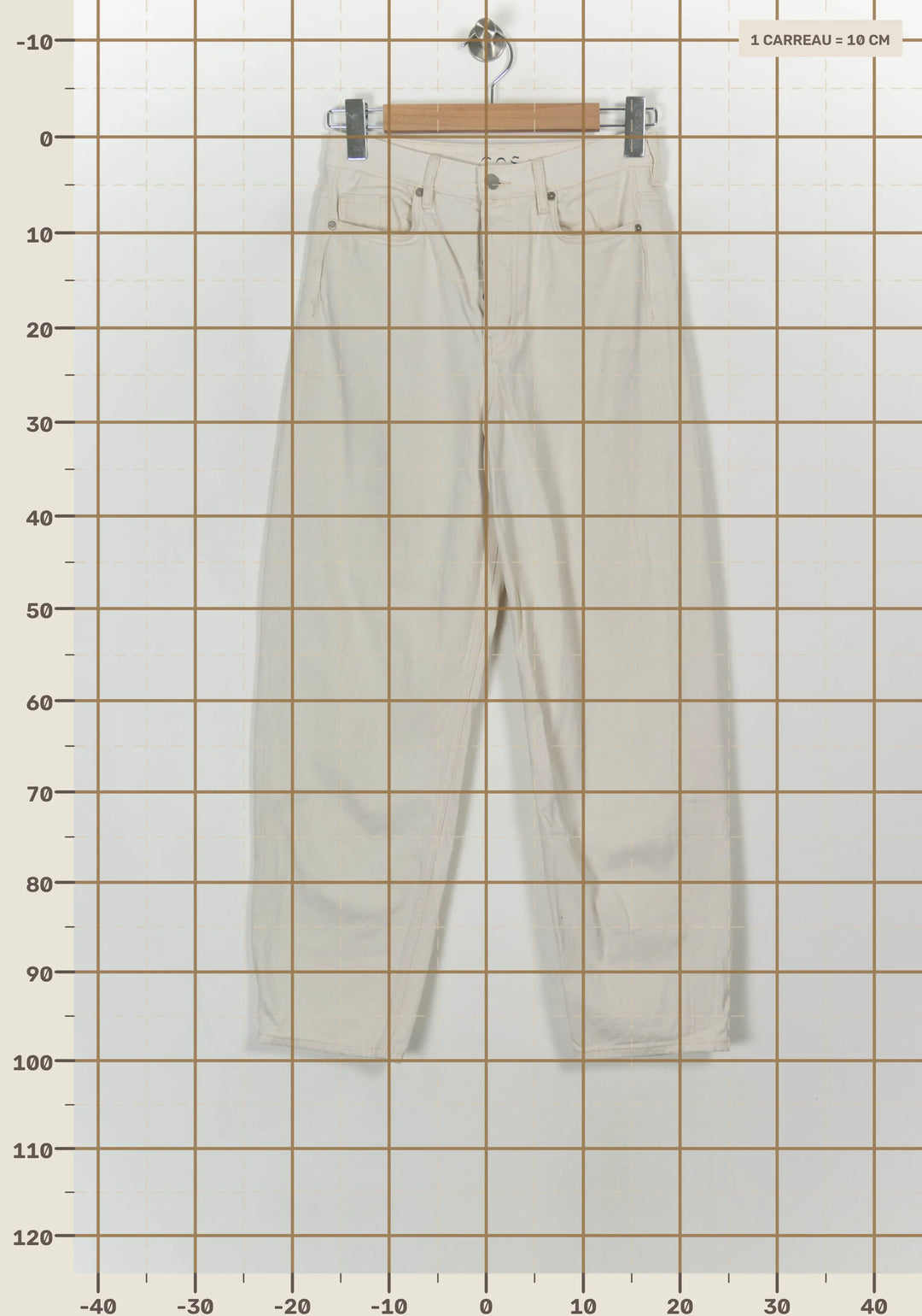 Jean Beige - Taille XS/34 de la marque COS | PARAD117867 - Vendu par Paradigme - Image 4