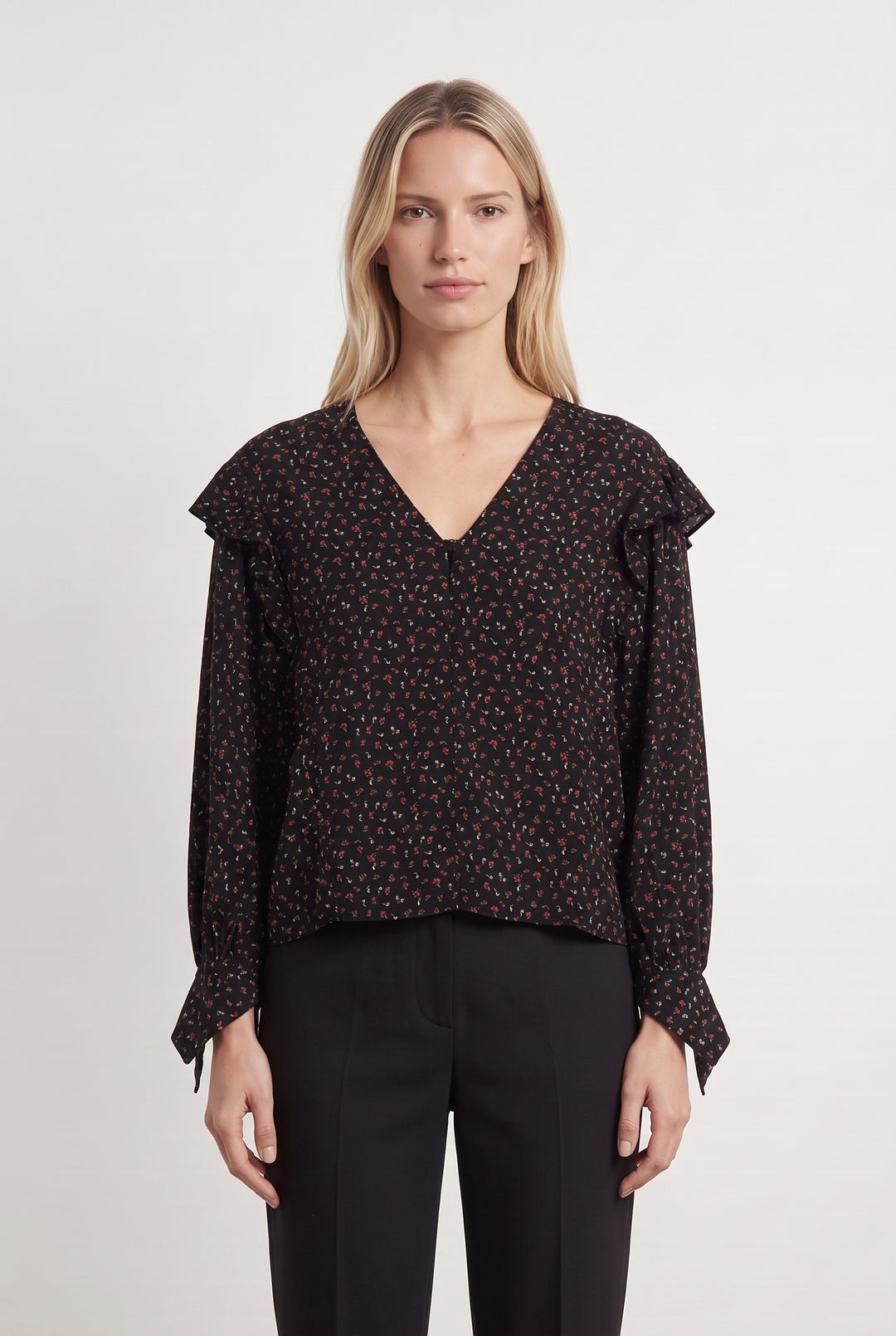Blouse Noire et Rouge - Taille S/36 de la marque The Kooples - Sport | PARAD117877 - Vendu par Paradigme - Image 1