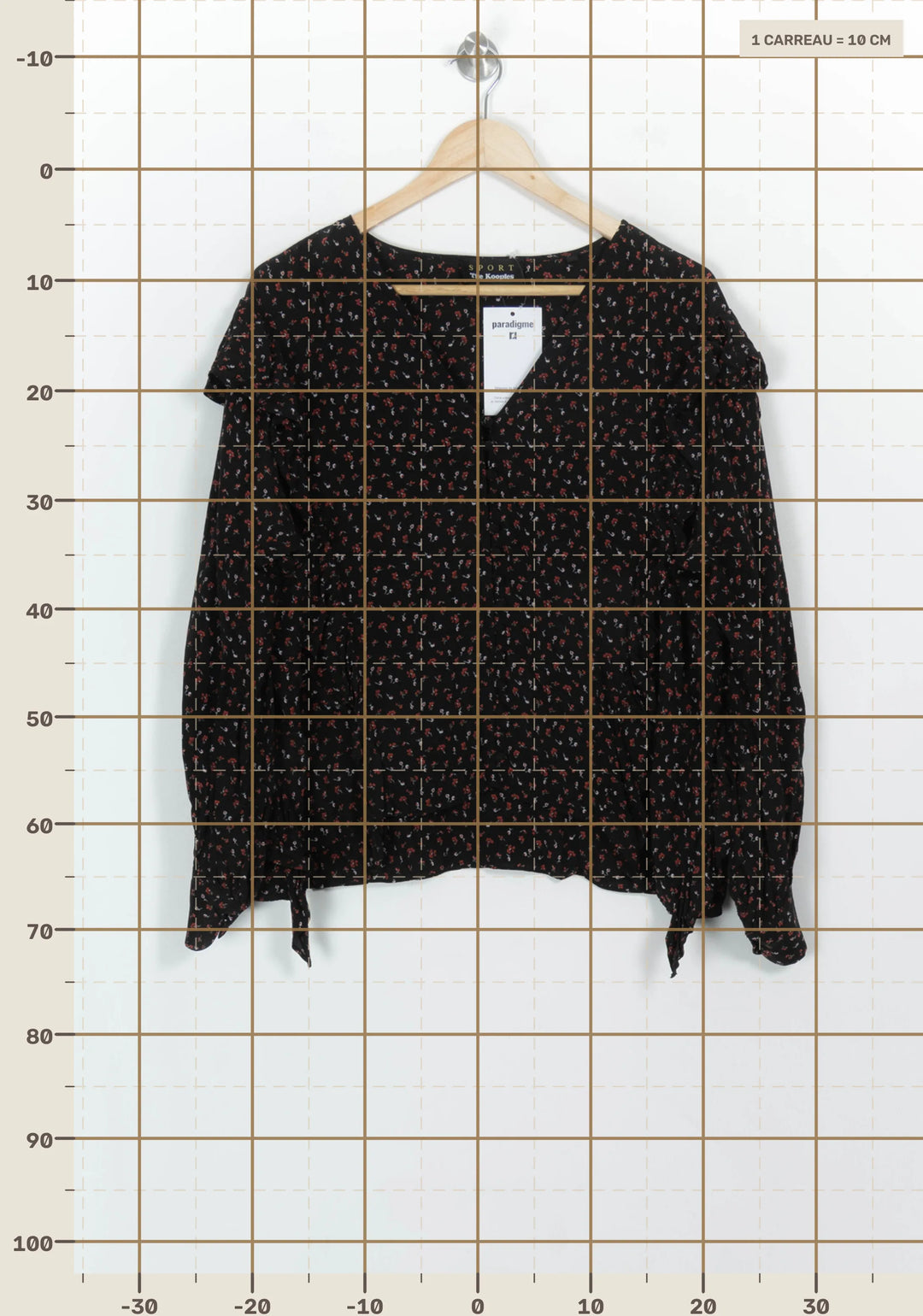 Blouse Noire et Rouge - Taille S/36 de la marque The Kooples - Sport | PARAD117877 - Vendu par Paradigme - Image 4