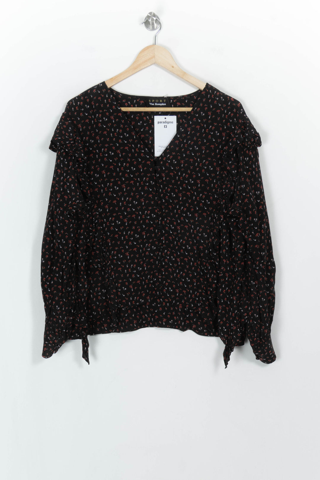 Blouse Noire et Rouge - Taille S/36 de la marque The Kooples - Sport | PARAD117877 - Vendu par Paradigme - Image 2