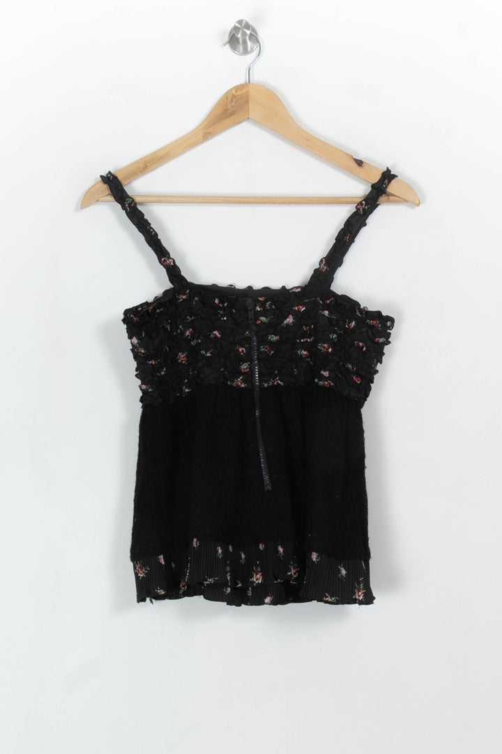 Top Noir à Fleurs - Taille S/36 de la marque Manoush | PARAD117881 - Vendu par Paradigme - Image 5
