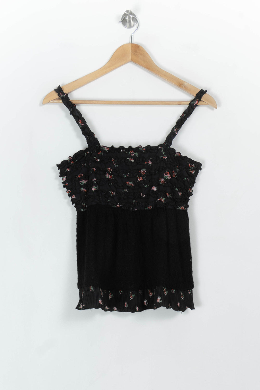 Top Noir à Fleurs - Taille S/36 de la marque Manoush | PARAD117881 - Vendu par Paradigme - Image 2