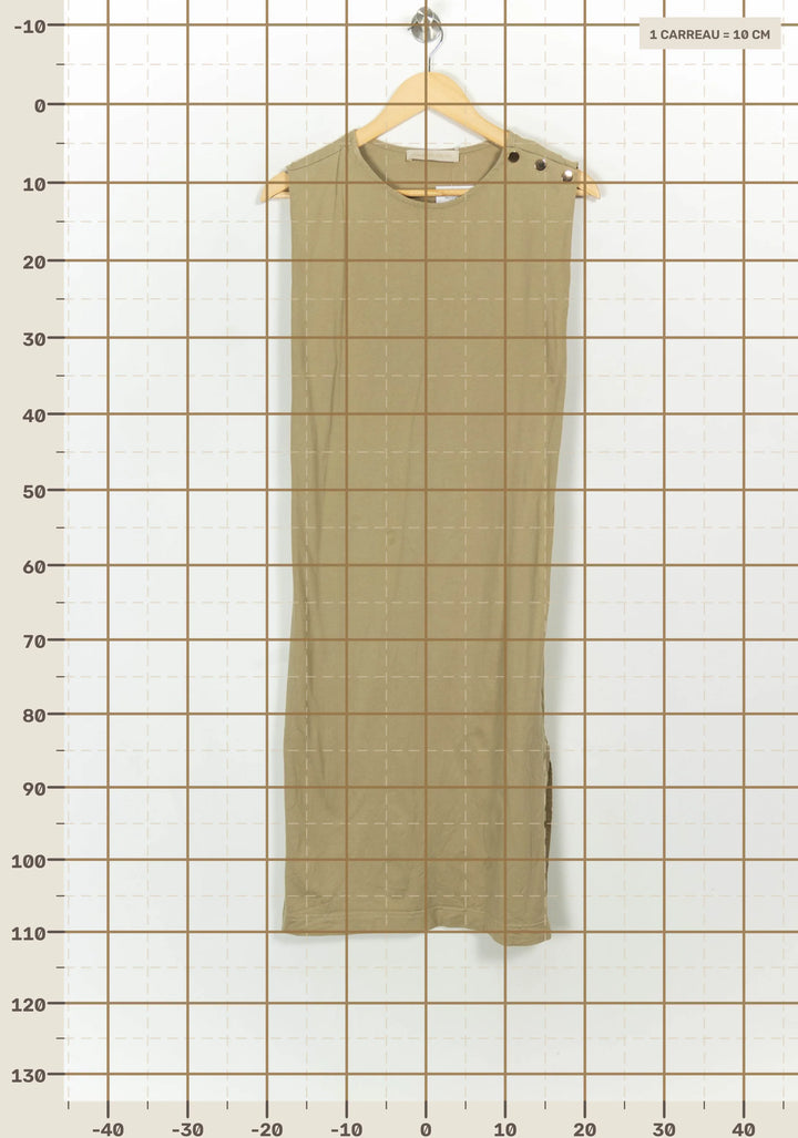 Robe Midi Beige - Taille S/36 de la marque Vanessa Bruno | PARAD117882 - Vendu par Paradigme - Image 4