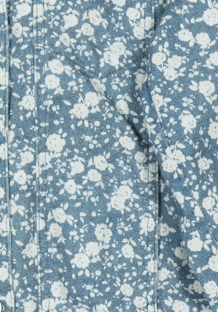 Veste en Jean Bleue et Blanche - Taille S/36 de la marque Sézane | PARAD117884 - Vendu par Paradigme - Image 3