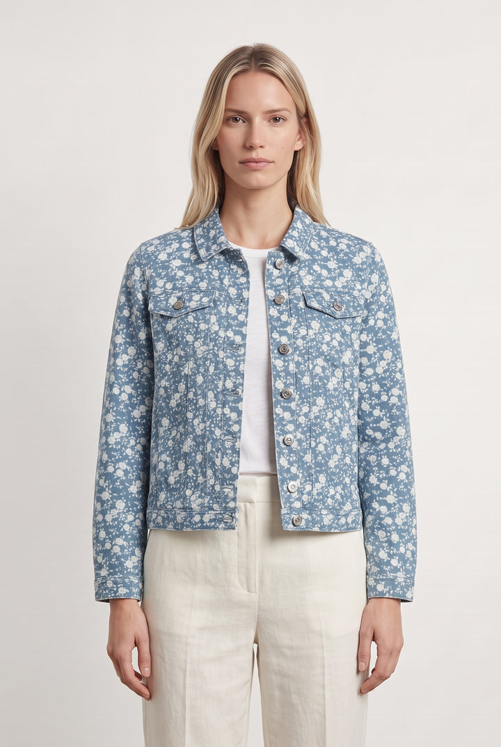 Veste en Jean Bleue et Blanche - Taille S/36 de la marque Sézane | PARAD117884 - Vendu par Paradigme - Image 1