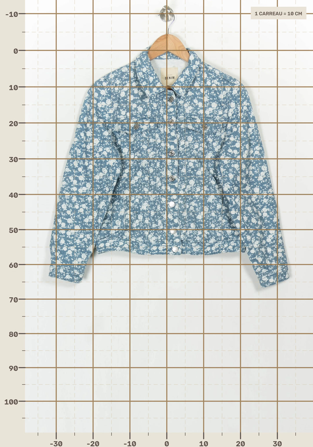 Veste en Jean Bleue et Blanche - Taille S/36 de la marque Sézane | PARAD117884 - Vendu par Paradigme - Image 4