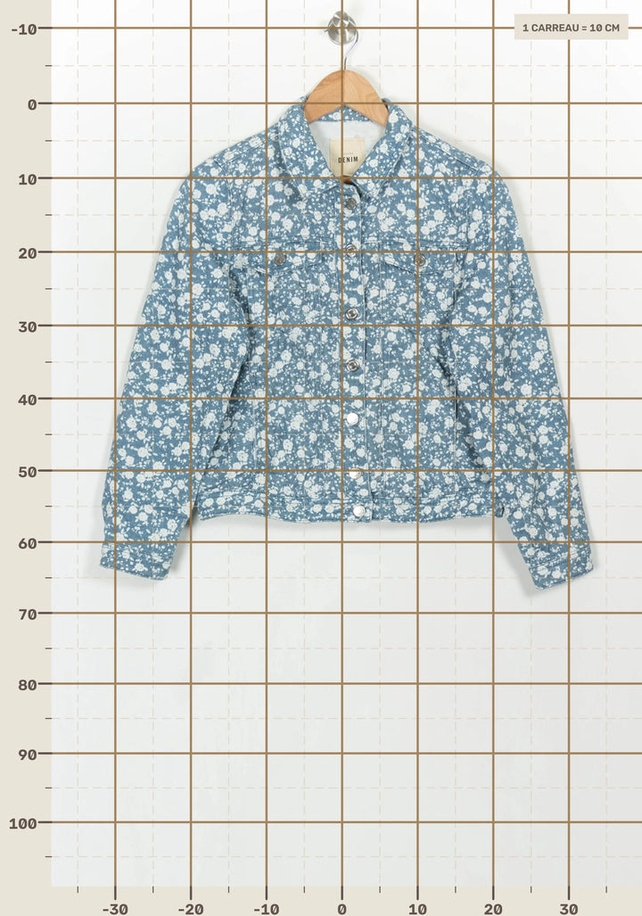 Veste en Jean Bleue et Blanche - Taille S/36 de la marque Sézane | PARAD117884 - Vendu par Paradigme - Image 4