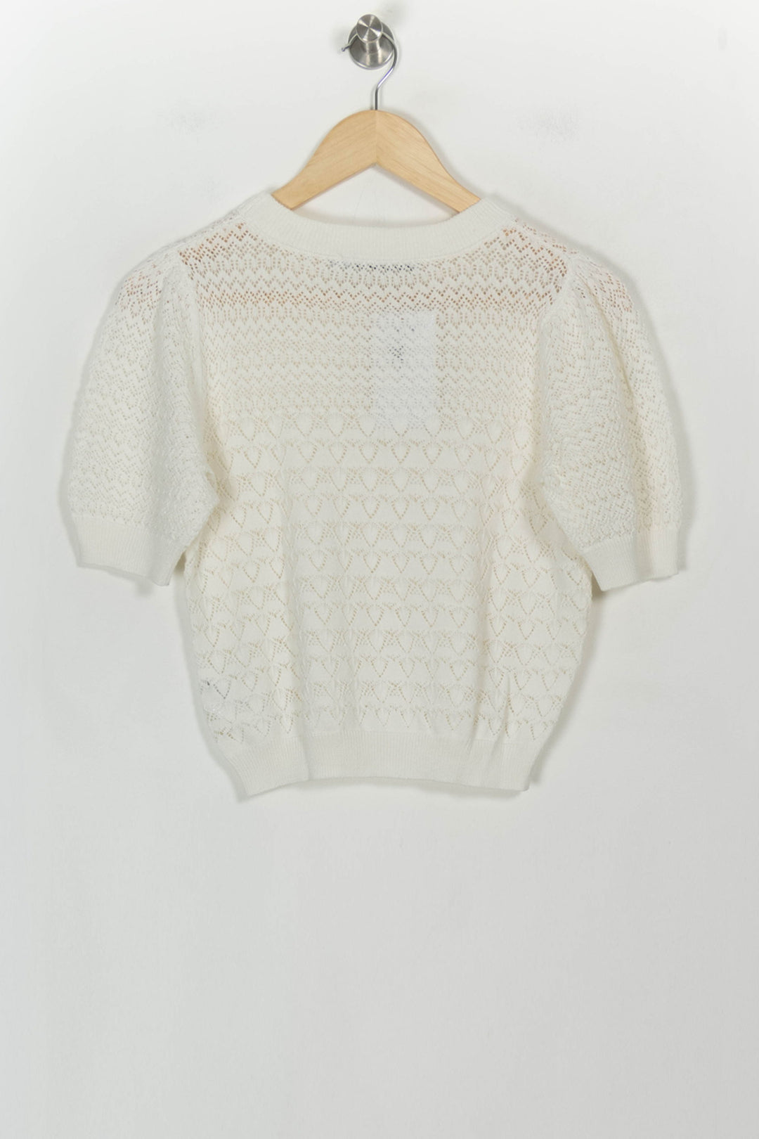 Pull Blanc - Taille S/36 de la marque La Fée Maraboutée | PARAD117888 - Vendu par Paradigme - Image 5