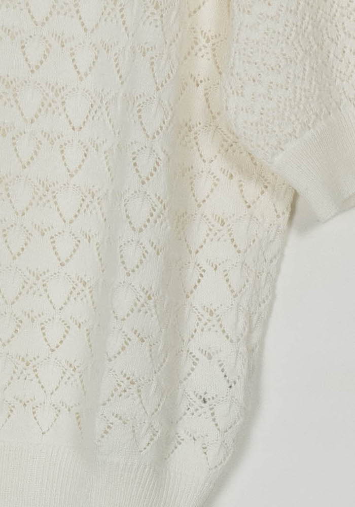 Pull Blanc - Taille S/36 de la marque La Fée Maraboutée | PARAD117888 - Vendu par Paradigme - Image 3
