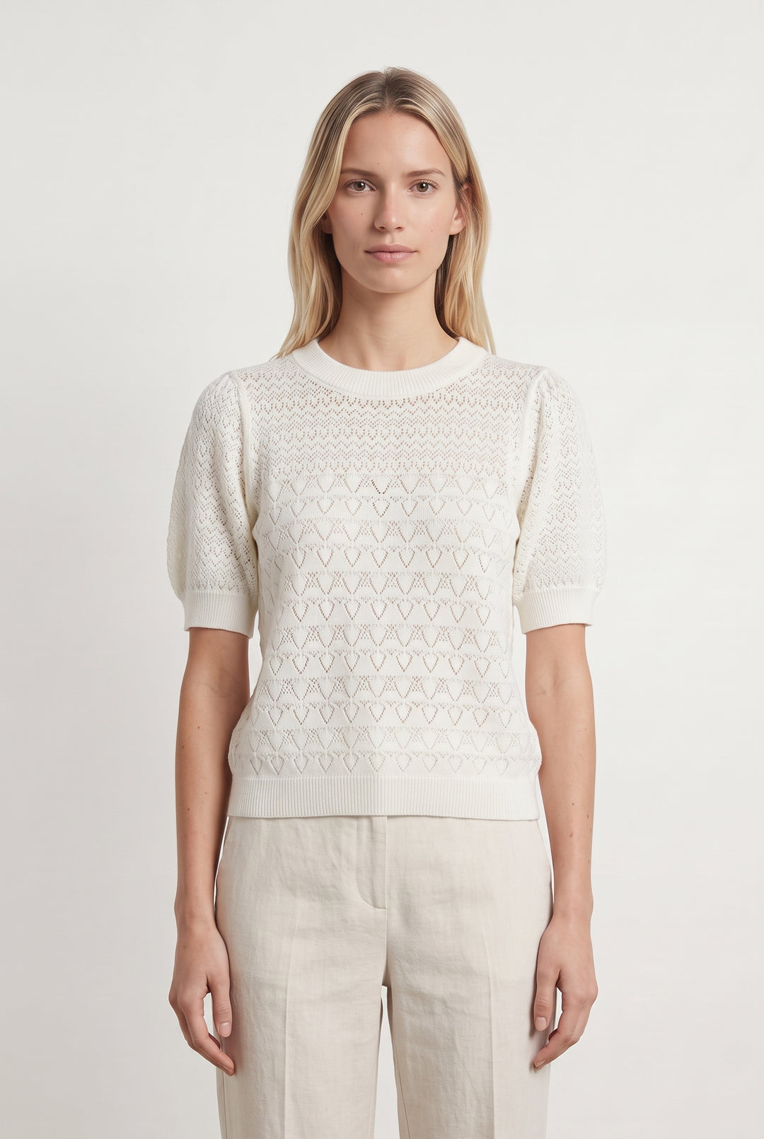 Pull Blanc - Taille S/36 de la marque La Fée Maraboutée | PARAD117888 - Vendu par Paradigme - Image 1