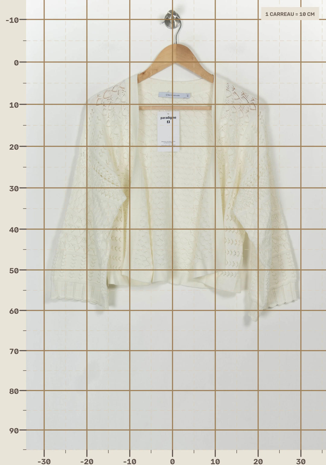 Gilet Beige - Taille XS/34 de la marque La Fée Maraboutée | PARAD117889 - Vendu par Paradigme - Image 4