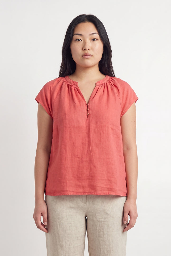 Blouse Rouge - Taille L/40 de la marque Caroll | PARAD117894 - Vendu par Paradigme - Image 1