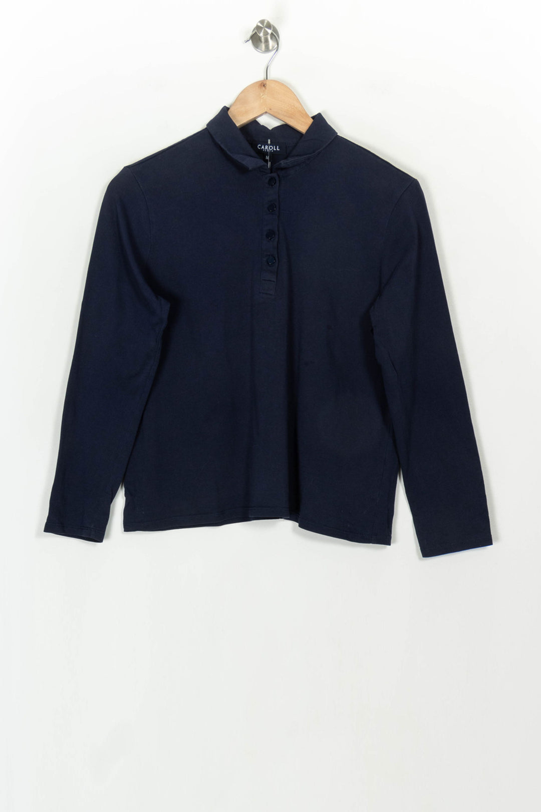 Polo Manches Longues Bleu - Taille M/38 de la marque Caroll | PARAD117896 - Vendu par Paradigme - Image 2
