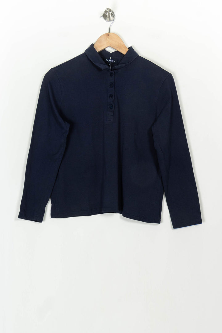 Polo Manches Longues Bleu - Taille M/38 de la marque Caroll | PARAD117896 - Vendu par Paradigme - Image 2