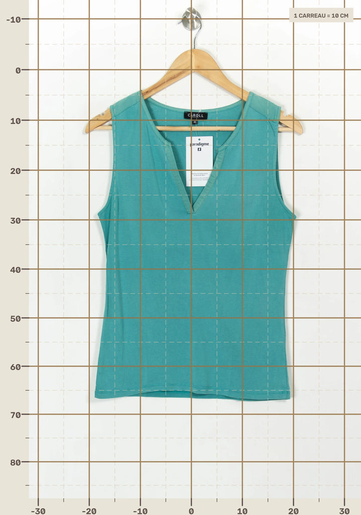 Débardeur Bleu - Taille M/38 de la marque Caroll | PARAD117899 - Vendu par Paradigme - Image 4