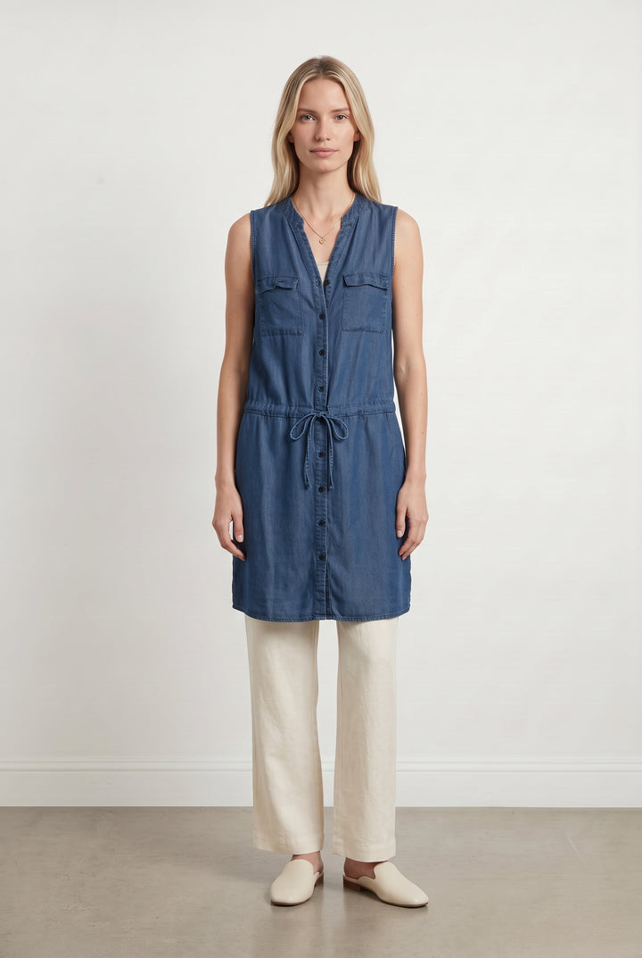 Robe Chemise Bleue - Taille S/36 de la marque La Fée Maraboutée | PARAD117902 - Vendu par Paradigme - Image 1