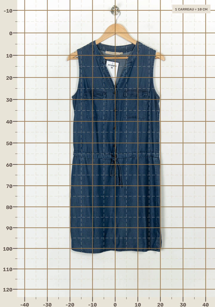 Robe Chemise Bleue - Taille S/36 de la marque La Fée Maraboutée | PARAD117902 - Vendu par Paradigme - Image 4