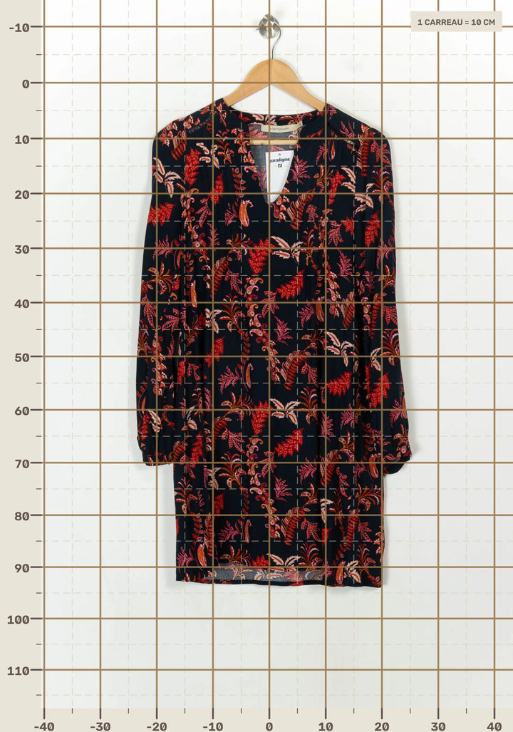 Robe Noire et Rouge - Taille S/36 de la marque La Fée Maraboutée | PARAD117906 - Vendu par Paradigme - Image 4