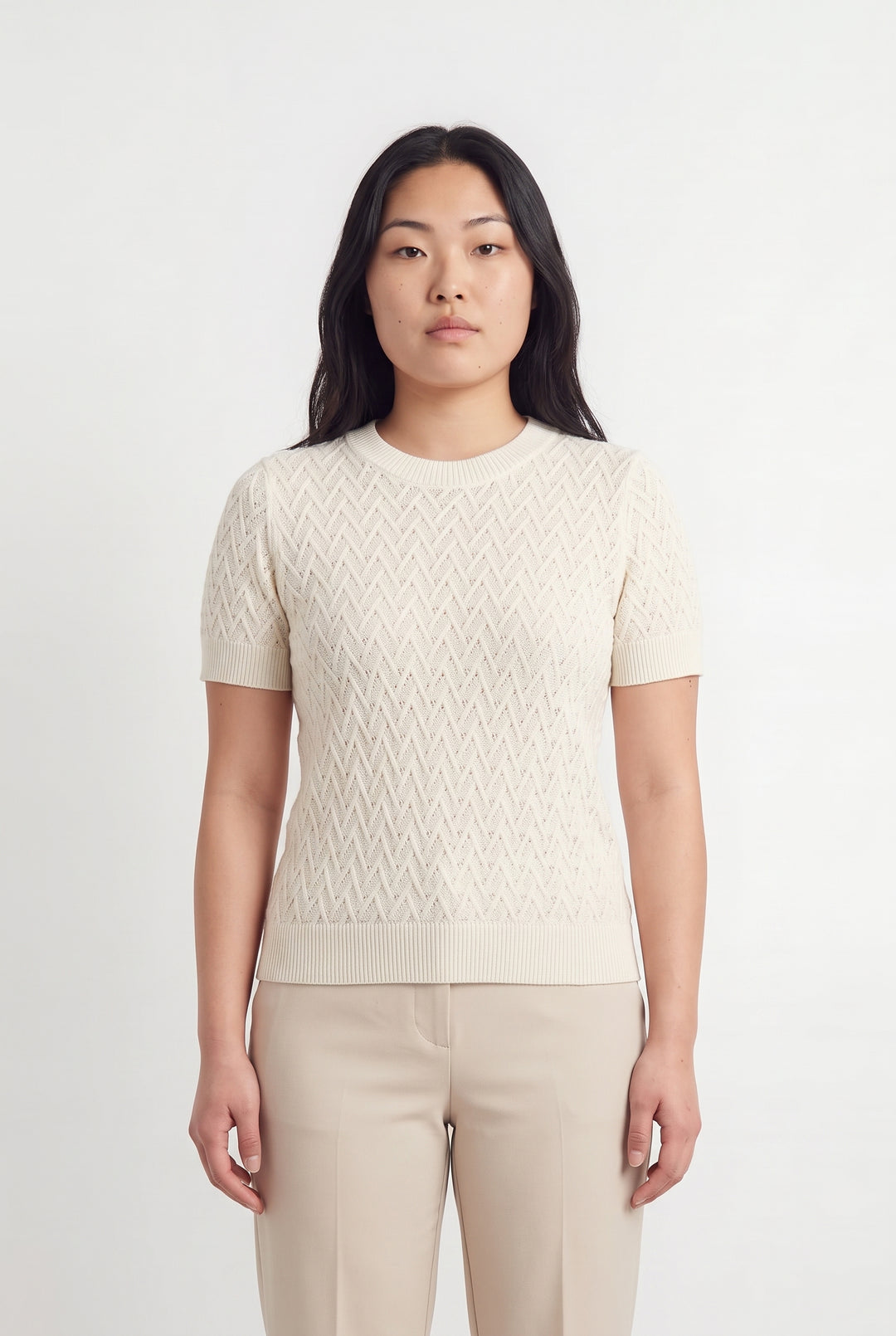 Pull Manches Courtes Beige - Taille L/40 de la marque Comptoir des Cotonniers | PARAD117907 - Vendu par Paradigme - Image 1