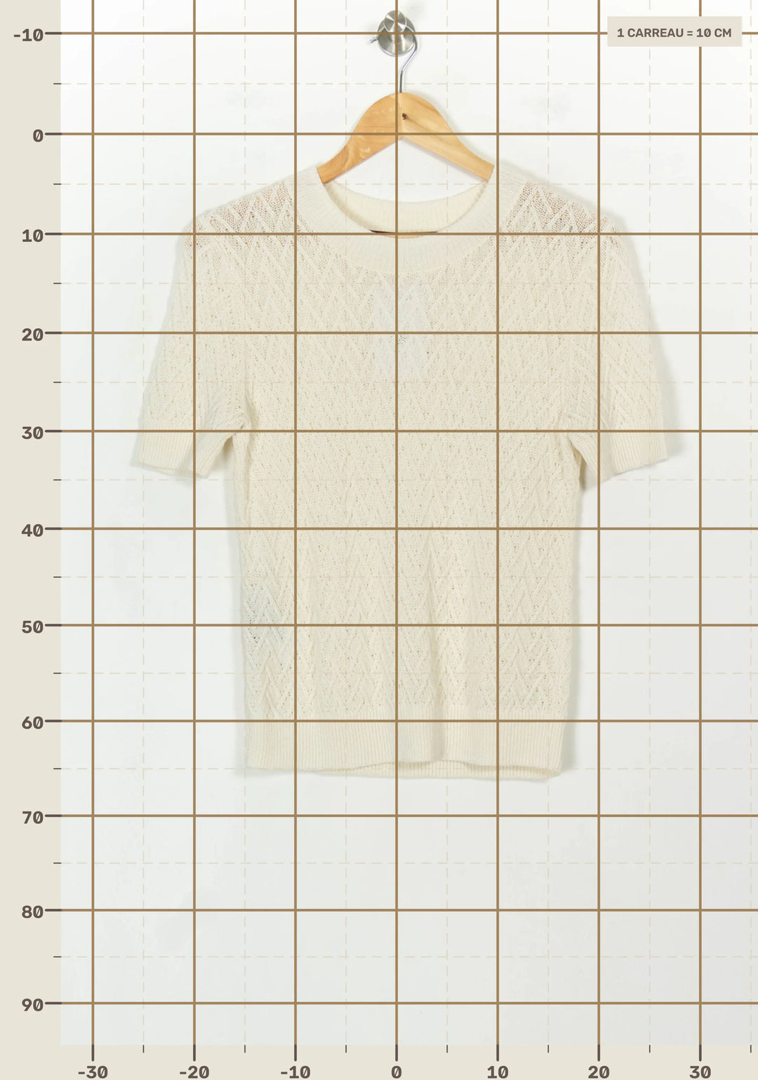 Pull Manches Courtes Beige - Taille L/40 de la marque Comptoir des Cotonniers | PARAD117907 - Vendu par Paradigme - Image 4