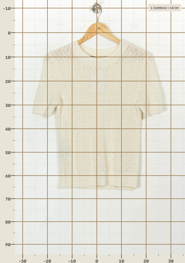 Pull Manches Courtes Beige - Taille L/40 de la marque Comptoir des Cotonniers | PARAD117907 - Vendu par Paradigme - Image 4