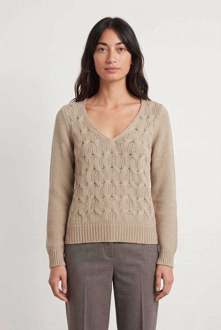 Pull Beige - Taille M/38 de la marque Caroll | PARAD117908 - Vendu par Paradigme - Image 1