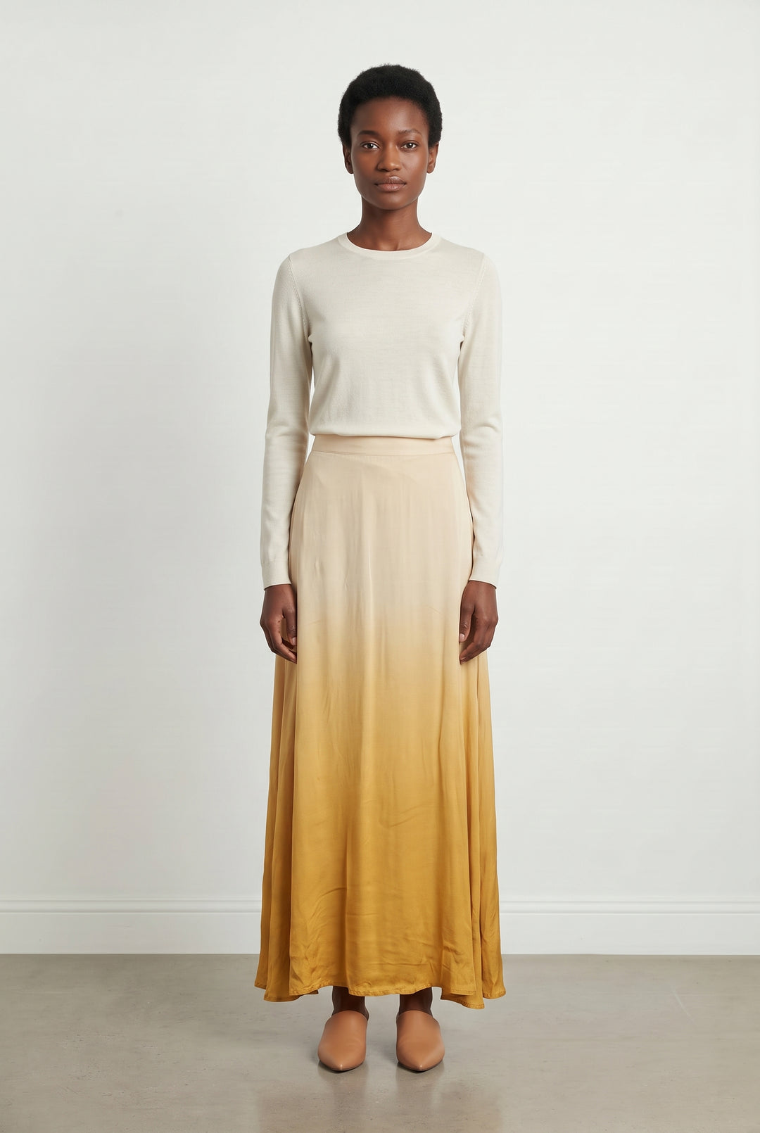 Jupe Longue Beige et Jaune - Taille S/36 de la marque Sud express | PARAD117909 - Vendu par Paradigme - Image 1
