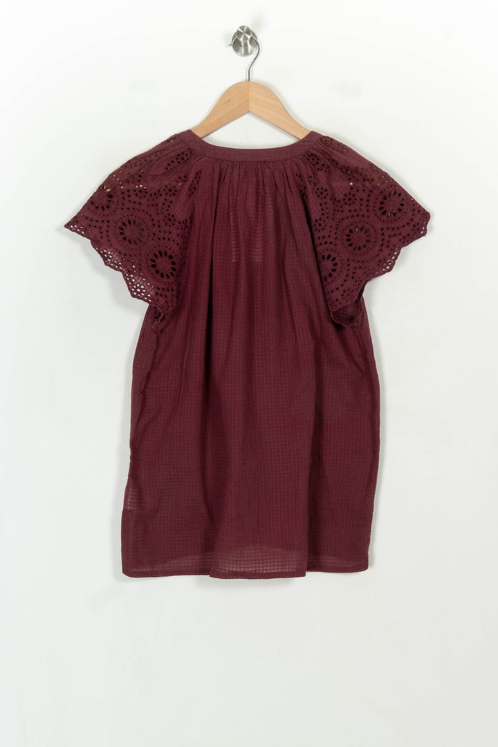 Blouse Violette - Taille S/36 de la marque Caroll | PARAD117911 - Vendu par Paradigme - Image 5