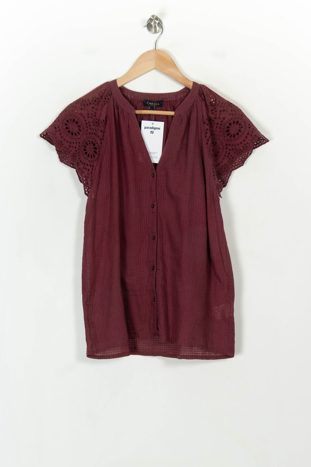 Blouse Violette - Taille S/36 de la marque Caroll | PARAD117911 - Vendu par Paradigme - Image 2